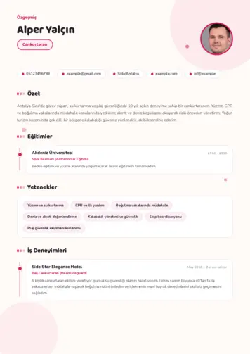 Cankurtaran CV Örnekleri cv indir